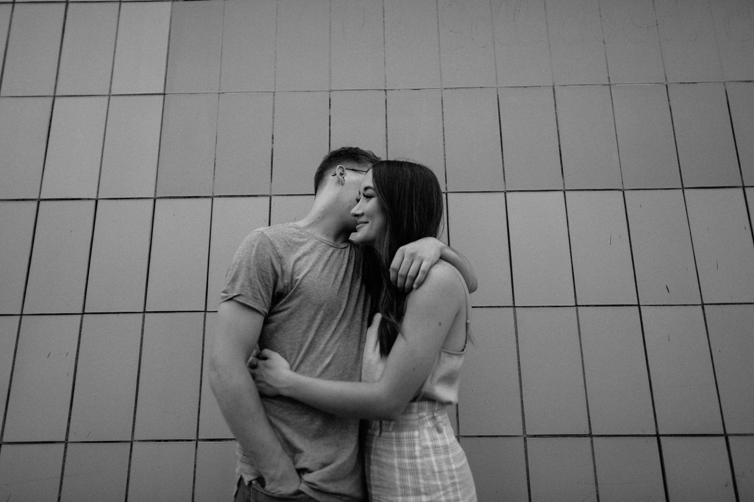 Annie + Max | cozy coffee shop, dowtown Fort Smith, Hawksbill Crag stylish engagement session in the Ozark National Forest by Destination Wedding Photographer Rachel Meagan Photography | 087