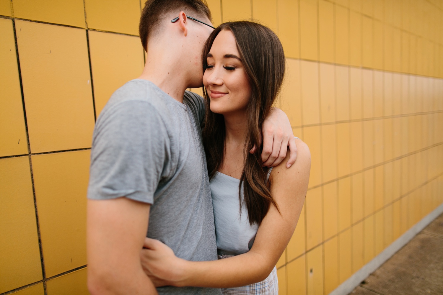 Annie + Max | cozy coffee shop, dowtown Fort Smith, Hawksbill Crag stylish engagement session in the Ozark National Forest by Destination Wedding Photographer Rachel Meagan Photography | 088