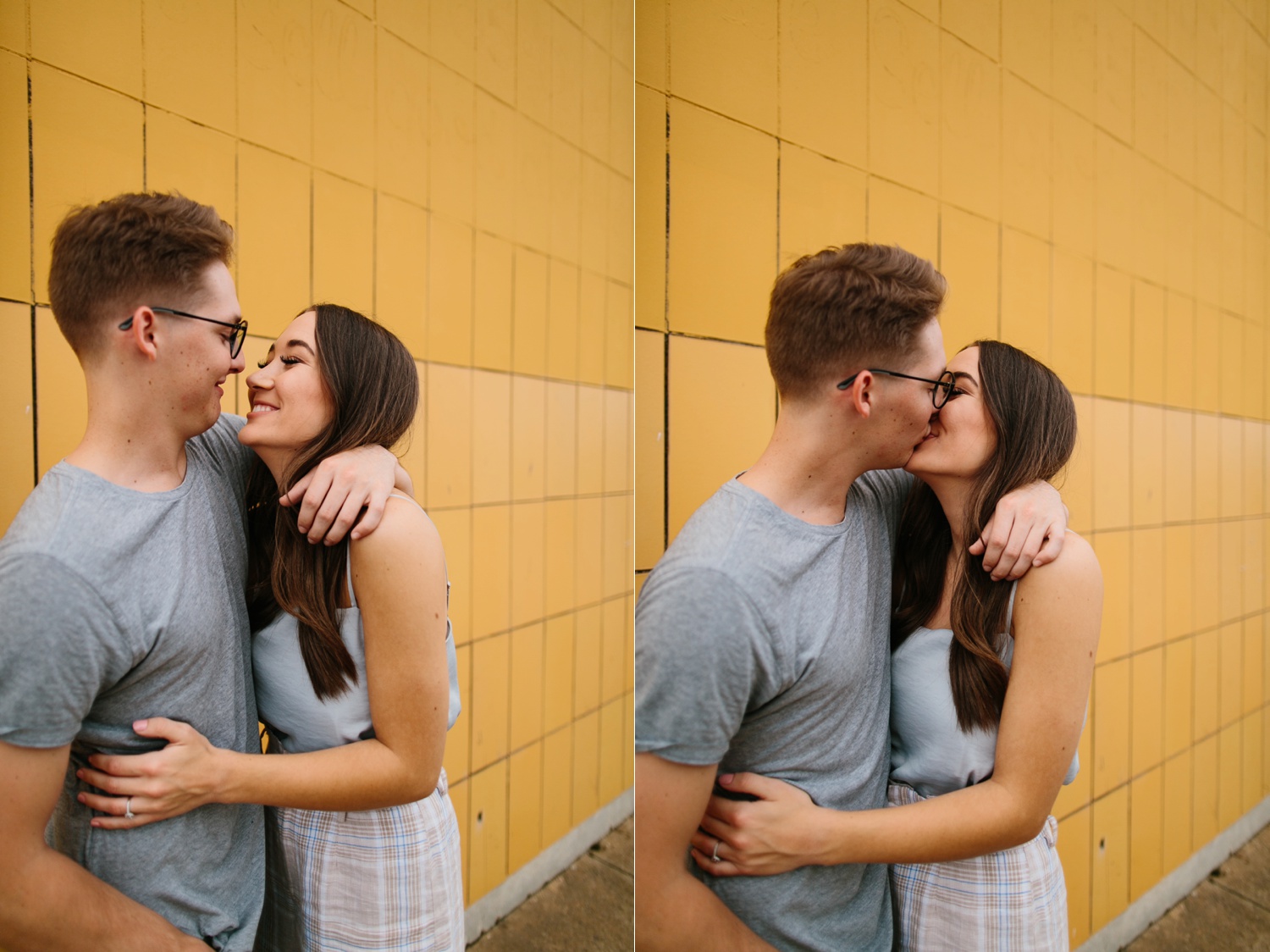 Annie + Max | cozy coffee shop, dowtown Fort Smith, Hawksbill Crag stylish engagement session in the Ozark National Forest by Destination Wedding Photographer Rachel Meagan Photography | 089