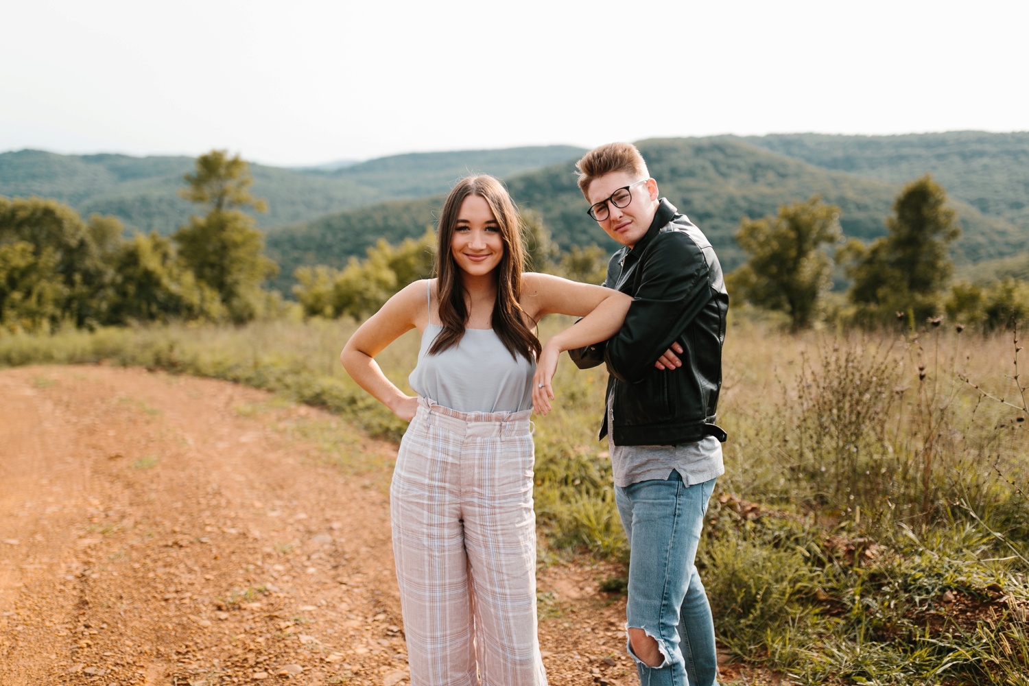 Annie + Max | cozy coffee shop, dowtown Fort Smith, Hawksbill Crag stylish engagement session in the Ozark National Forest by Destination Wedding Photographer Rachel Meagan Photography | 094