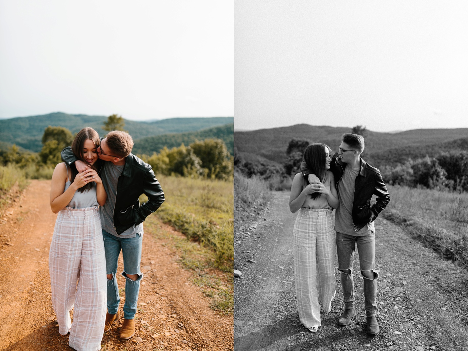 Annie + Max | cozy coffee shop, dowtown Fort Smith, Hawksbill Crag stylish engagement session in the Ozark National Forest by Destination Wedding Photographer Rachel Meagan Photography | 098