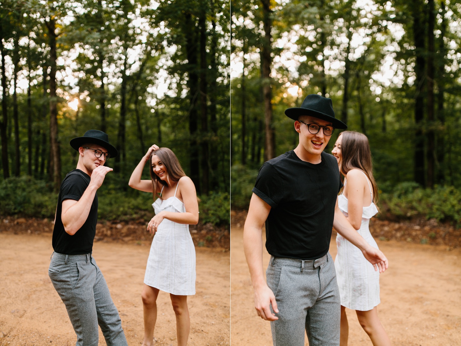Annie + Max | cozy coffee shop, dowtown Fort Smith, Hawksbill Crag stylish engagement session in the Ozark National Forest by Destination Wedding Photographer Rachel Meagan Photography | 109