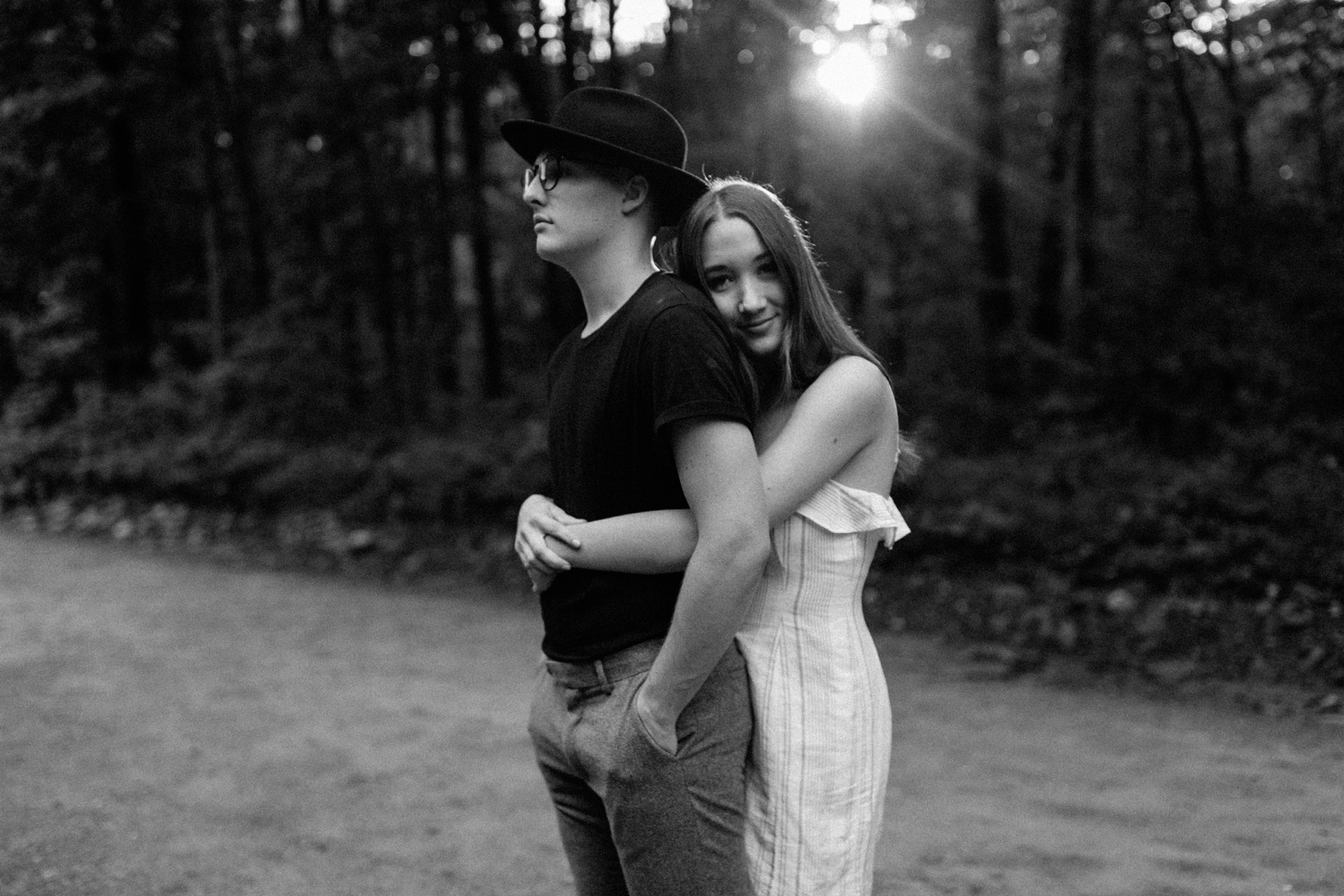 Annie + Max | cozy coffee shop, dowtown Fort Smith, Hawksbill Crag stylish engagement session in the Ozark National Forest by Destination Wedding Photographer Rachel Meagan Photography | 110