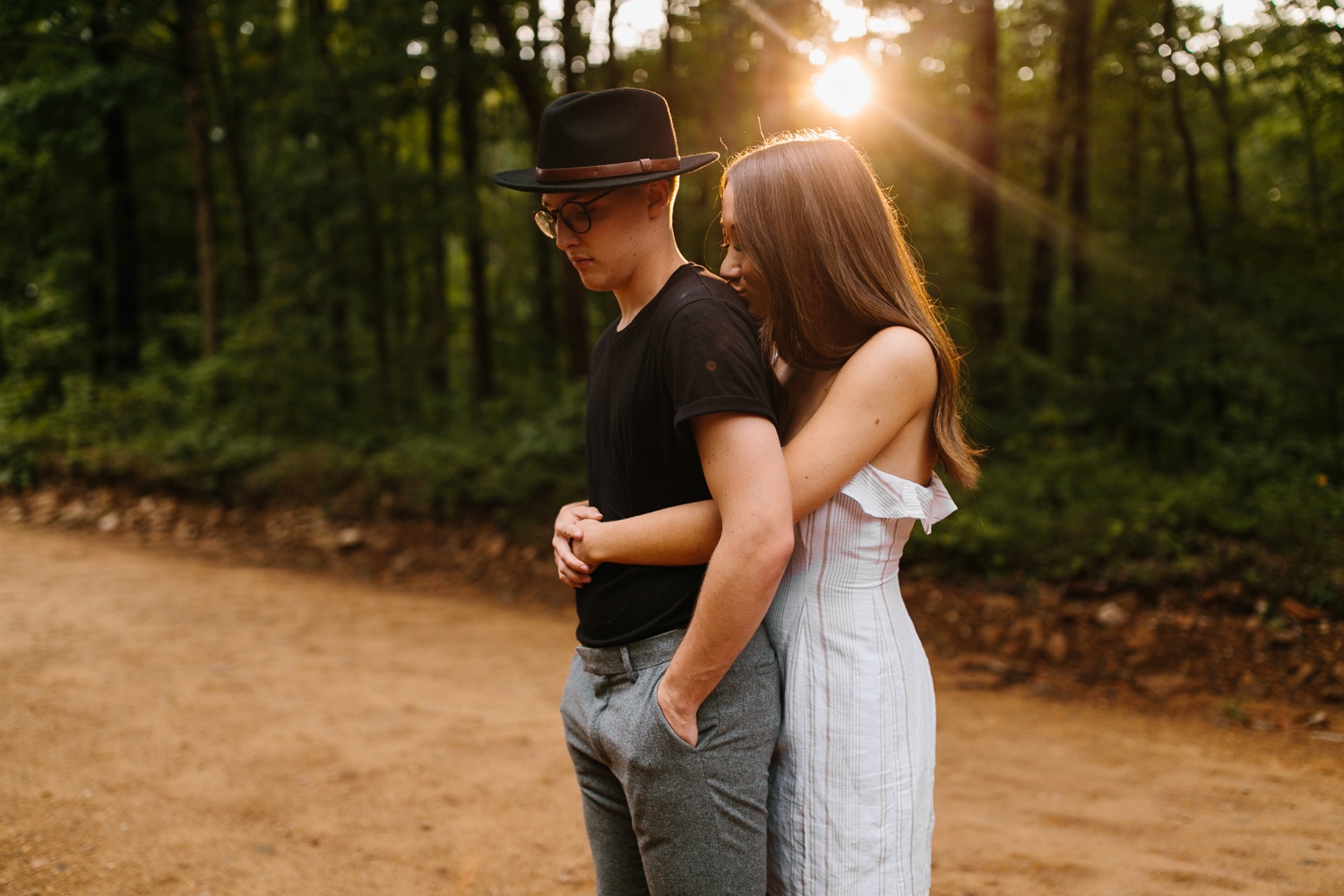 Annie + Max | cozy coffee shop, dowtown Fort Smith, Hawksbill Crag stylish engagement session in the Ozark National Forest by Destination Wedding Photographer Rachel Meagan Photography | 112