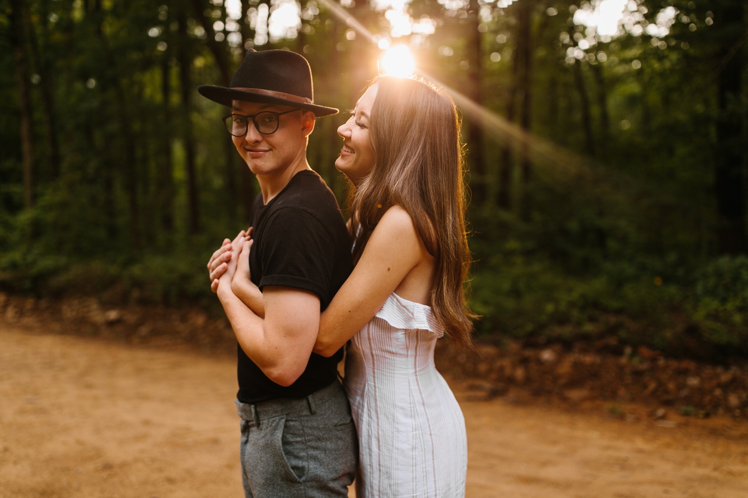 Annie + Max | cozy coffee shop, dowtown Fort Smith, Hawksbill Crag stylish engagement session in the Ozark National Forest by Destination Wedding Photographer Rachel Meagan Photography | 113