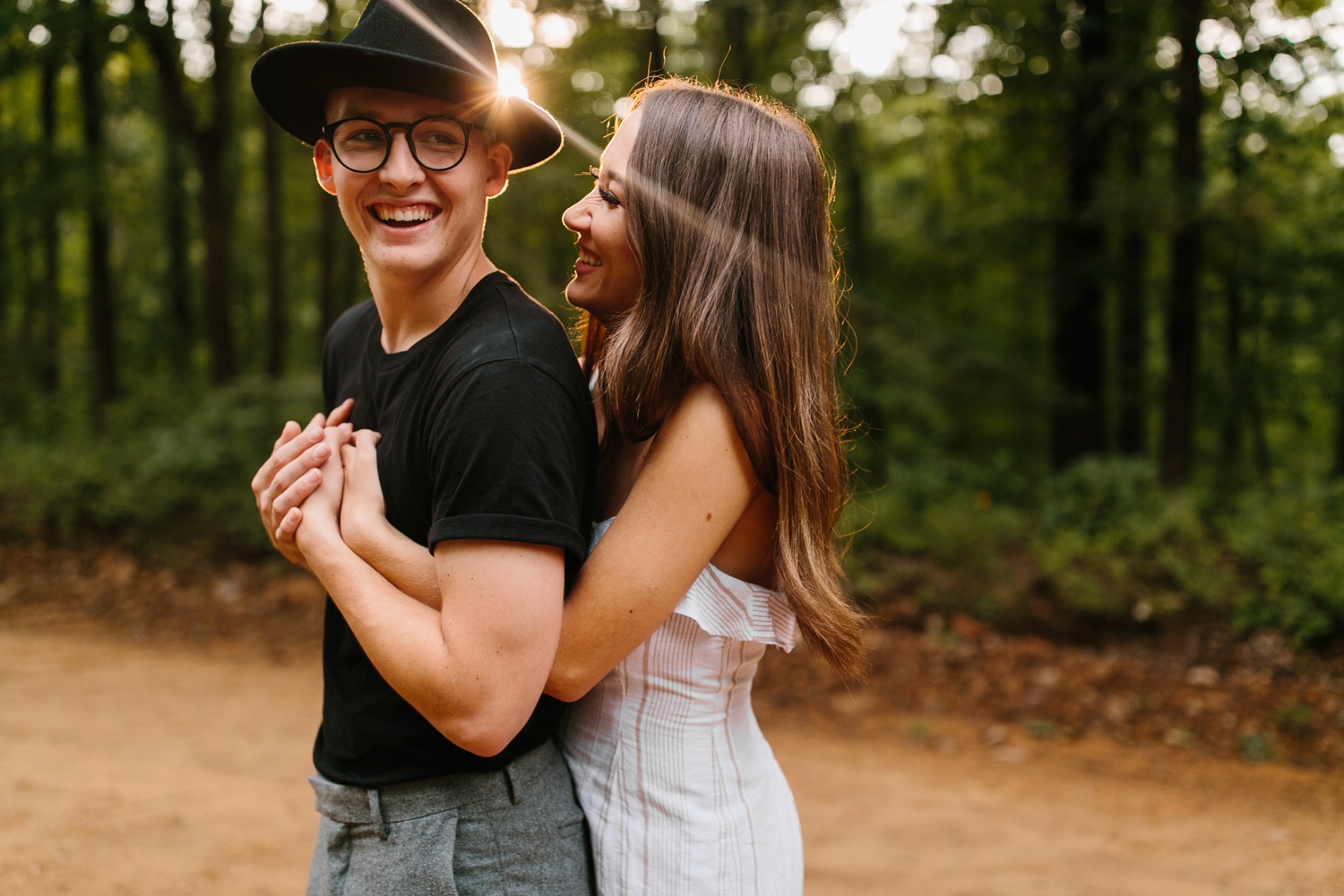 Annie + Max | cozy coffee shop, dowtown Fort Smith, Hawksbill Crag stylish engagement session in the Ozark National Forest by Destination Wedding Photographer Rachel Meagan Photography | 114