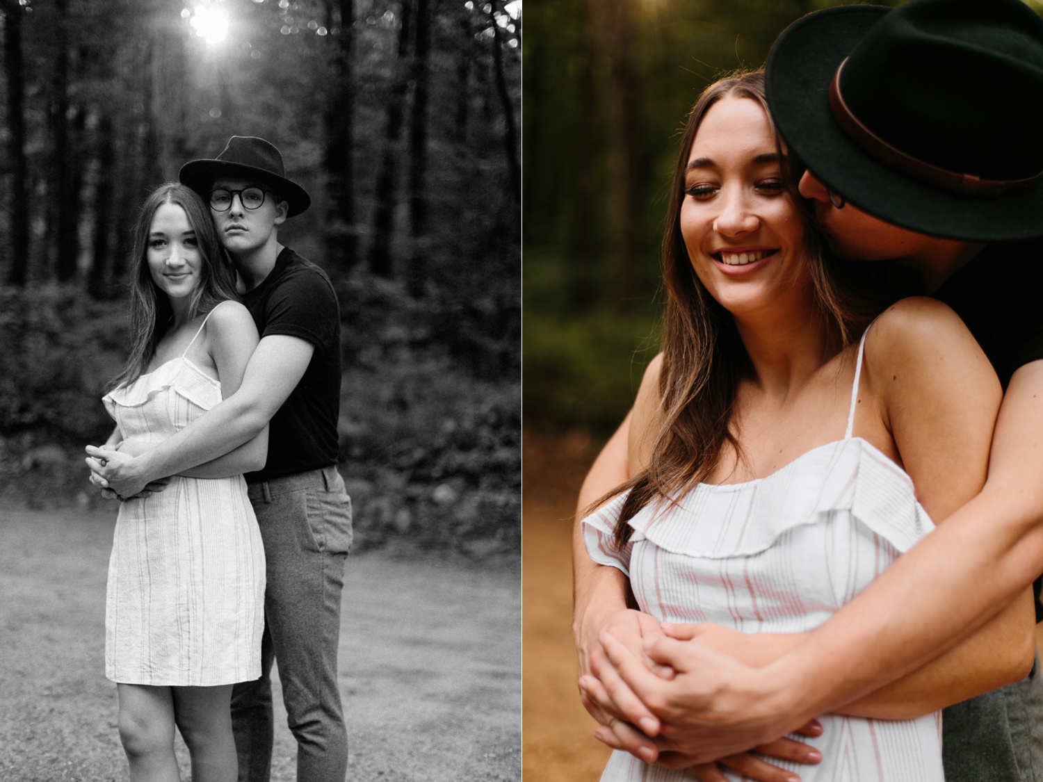 Annie + Max | cozy coffee shop, dowtown Fort Smith, Hawksbill Crag stylish engagement session in the Ozark National Forest by Destination Wedding Photographer Rachel Meagan Photography | 121
