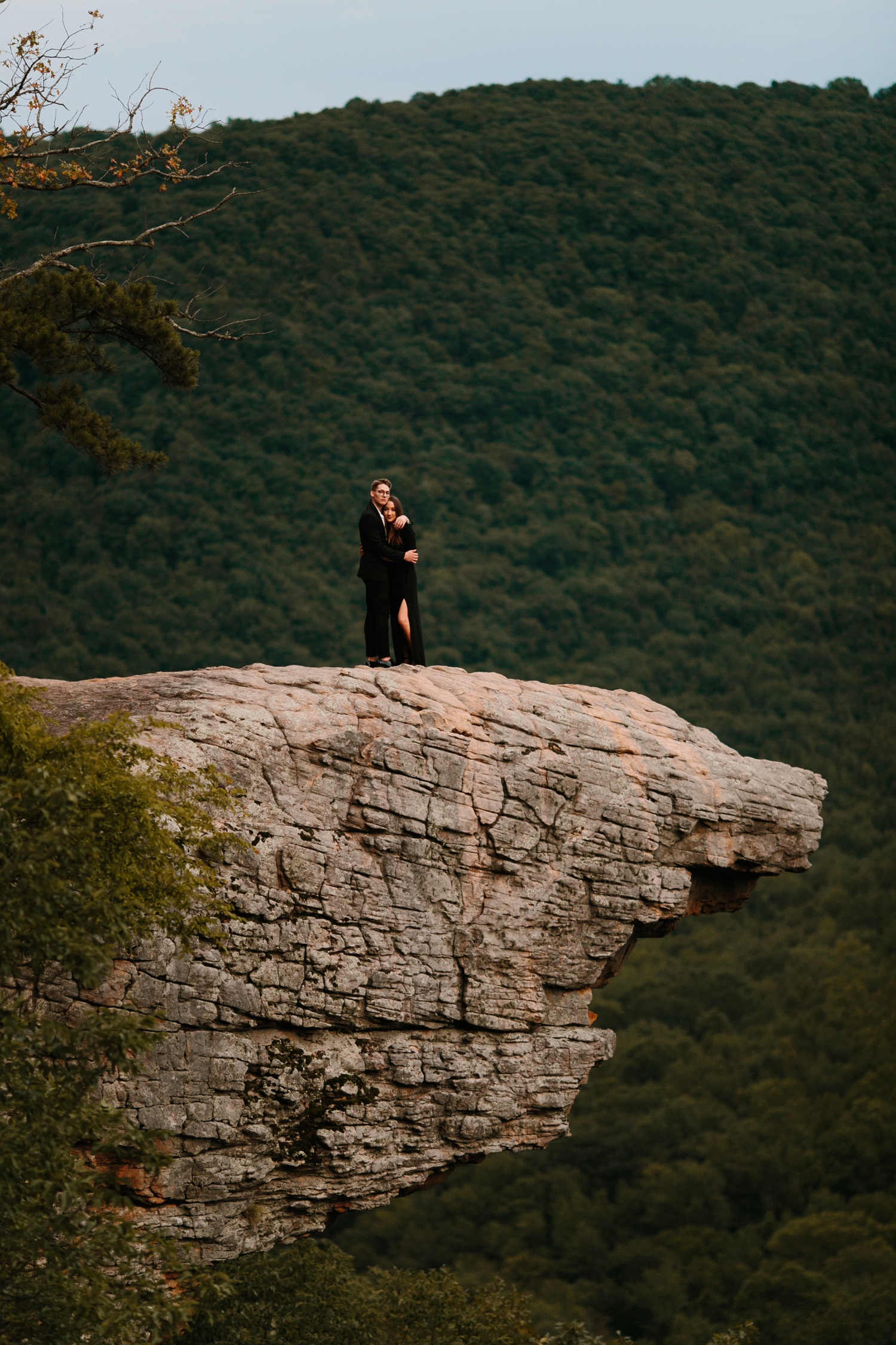 Annie + Max | cozy coffee shop, dowtown Fort Smith, Hawksbill Crag stylish engagement session in the Ozark National Forest by Destination Wedding Photographer Rachel Meagan Photography | 126