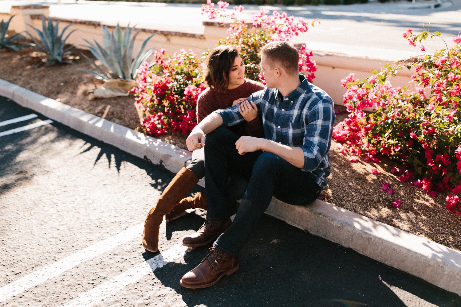 Jaclyn + Tyler | a stylish, adventurous palm springs and joshua tree engagement session by destination wedding photographer Rachel Meagan Photography | 006
