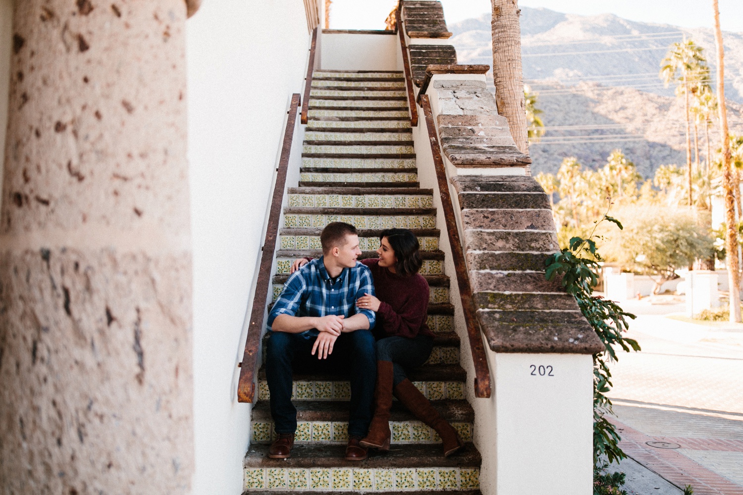 Jaclyn + Tyler | a stylish, adventurous palm springs and joshua tree engagement session by destination wedding photographer Rachel Meagan Photography | 014
