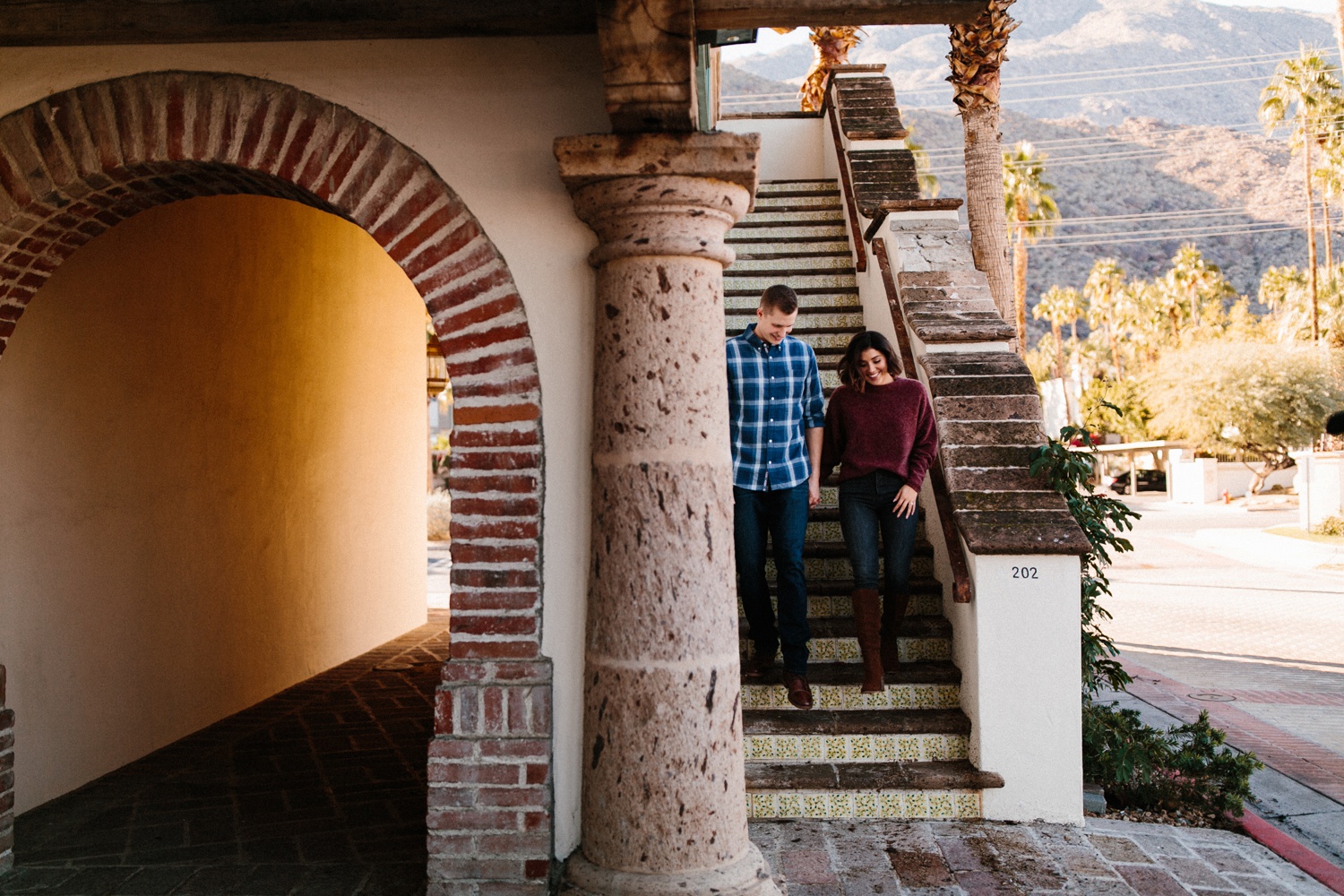Jaclyn + Tyler | a stylish, adventurous palm springs and joshua tree engagement session by destination wedding photographer Rachel Meagan Photography | 022