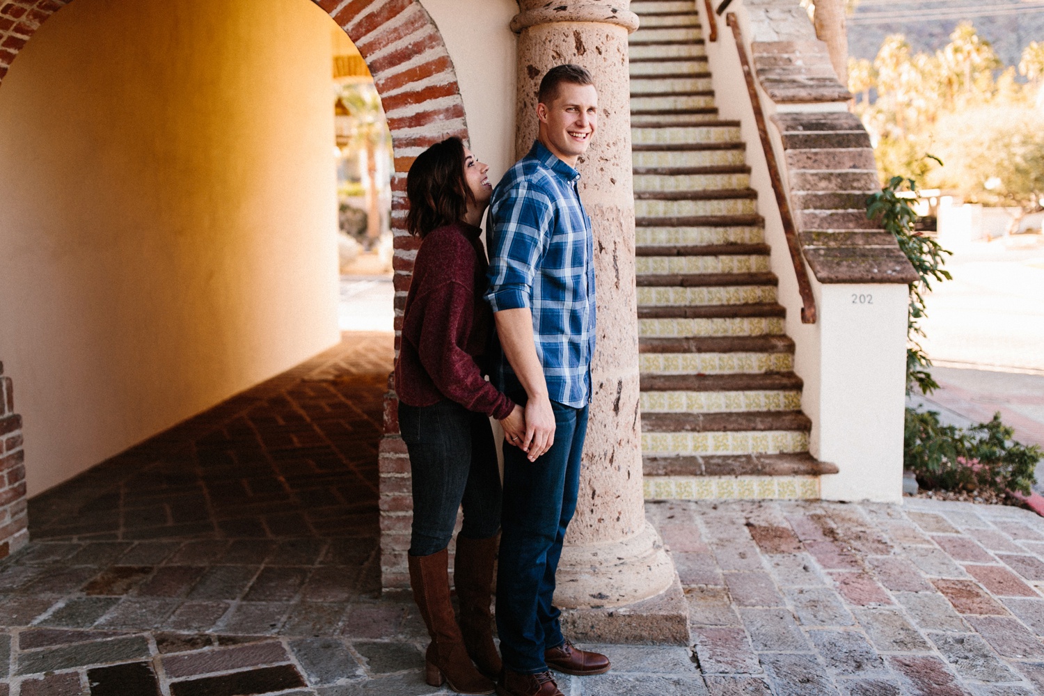 Jaclyn + Tyler | a stylish, adventurous palm springs and joshua tree engagement session by destination wedding photographer Rachel Meagan Photography | 026